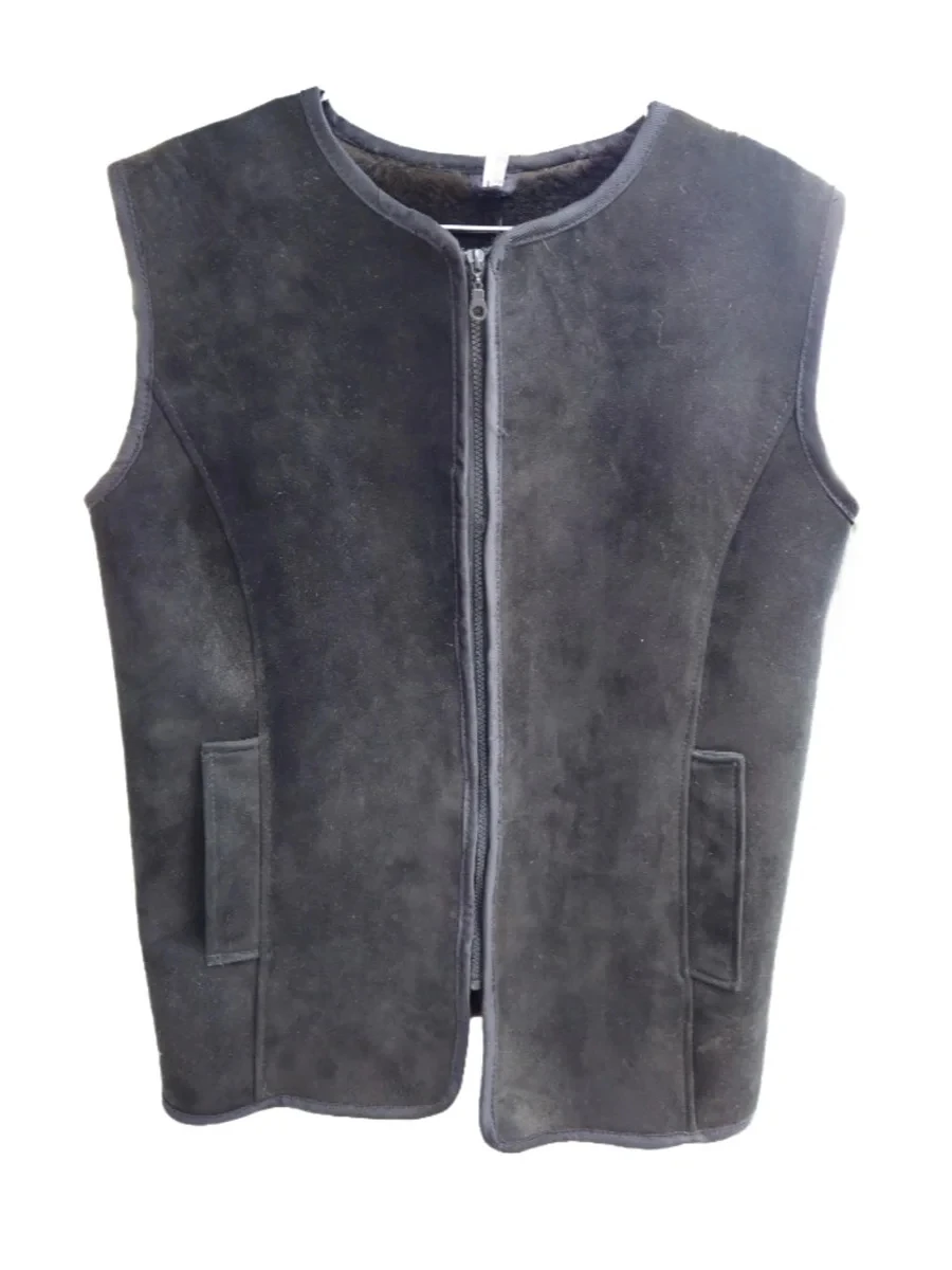 Sheepskin vest for cold season high quality vests for sale custom logo vests