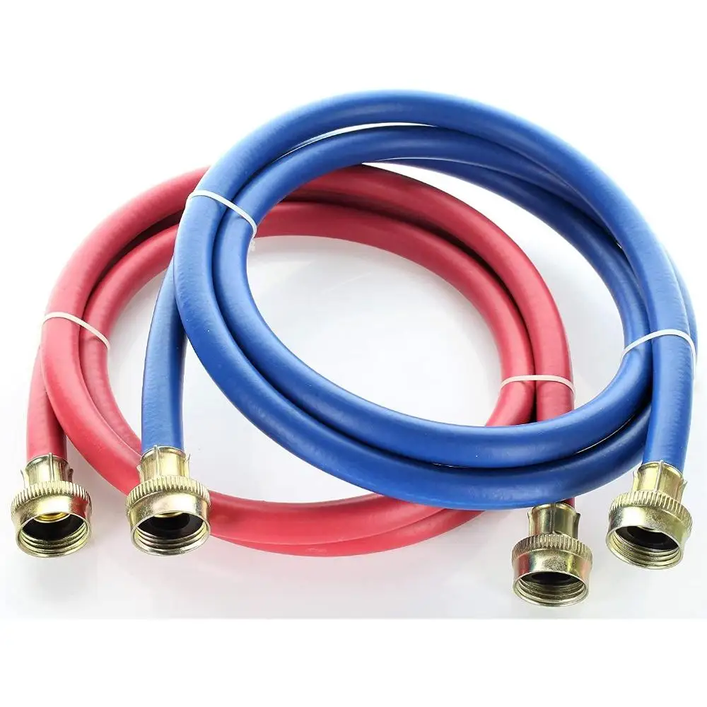 Washing Machine Drain Hose, 3/4 Inch FHT Connection, Rubber Washing Machine Hoses Color Coded