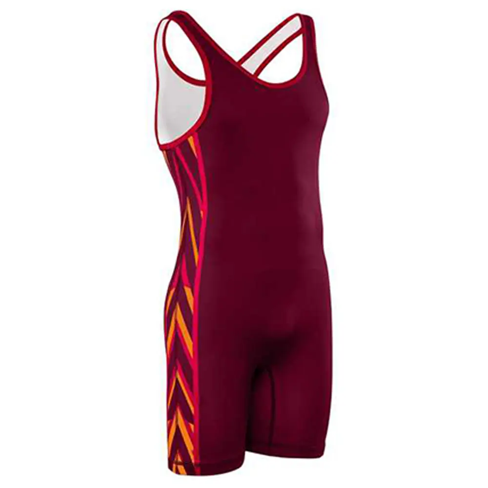 Wholesale Sportswear Customized Kids Wrestling Singlet Sublimation Printed Wrestling Singlet Bodysuits