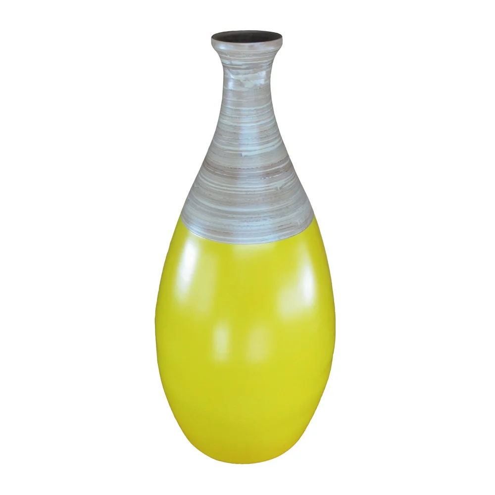 colorful spun bamboo vase for dried flowers direct factory premium quality made in vietnam new shape decorative home bamboo vase