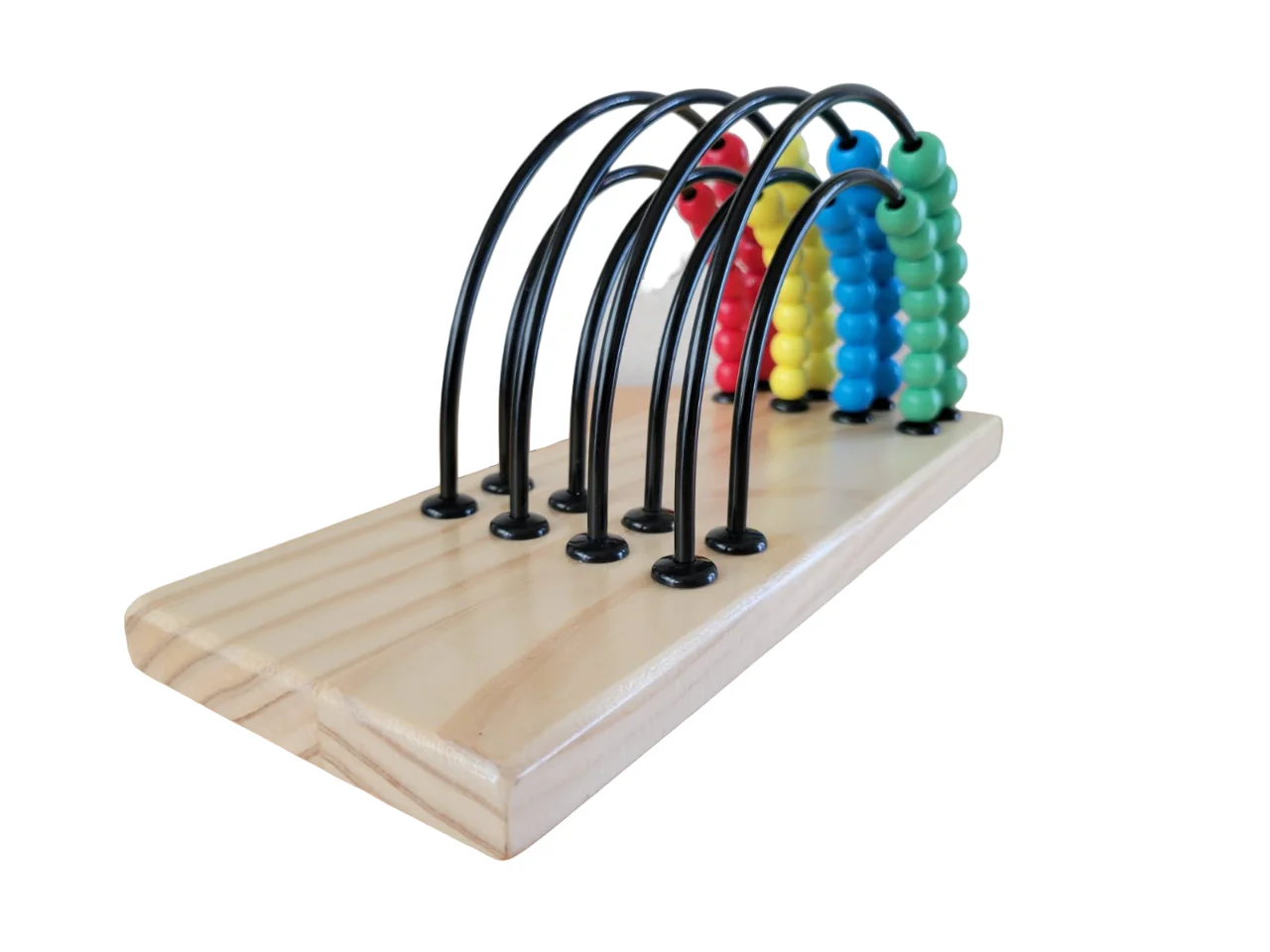 Customized Good Quality Rainbow Color Wooden Abacus Beads Counting Game Math Educational Toys