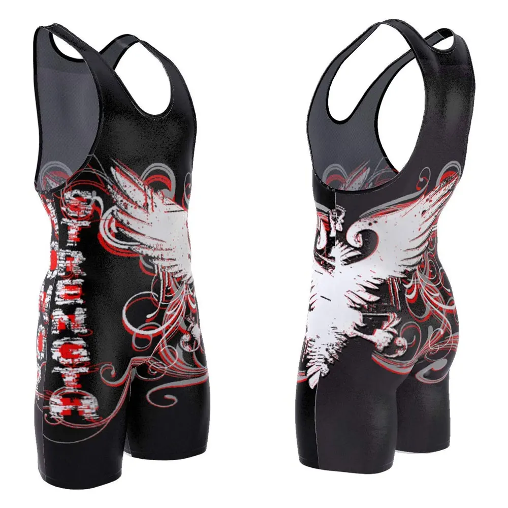 Nation team standard high quality powerlifting wrestling singlet suit large wrestling uniforms