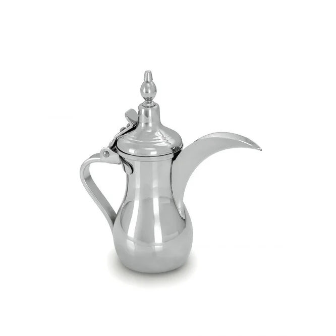 Customized Arabic Coffee Dallah  Pot Cawa Cups Base Sets Long Spout Dallah Tea Pot Brass Metal Coffee Tea Pot Dallah
