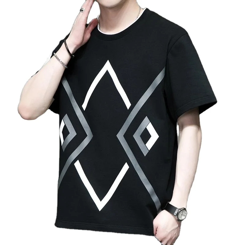 Premium Quality Mens Cotton Plain All Black T-Shirt Mens Organic Cotton Tshirt Wholesale Customized Color Size Style ODM