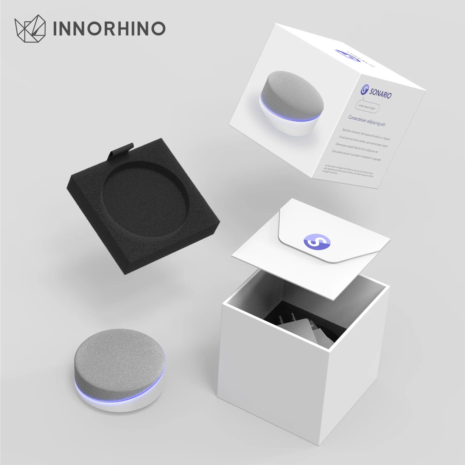 Custom Premium Top And Bottom Telescopic Rigid Box With EVA Insert For Consumer Electronics