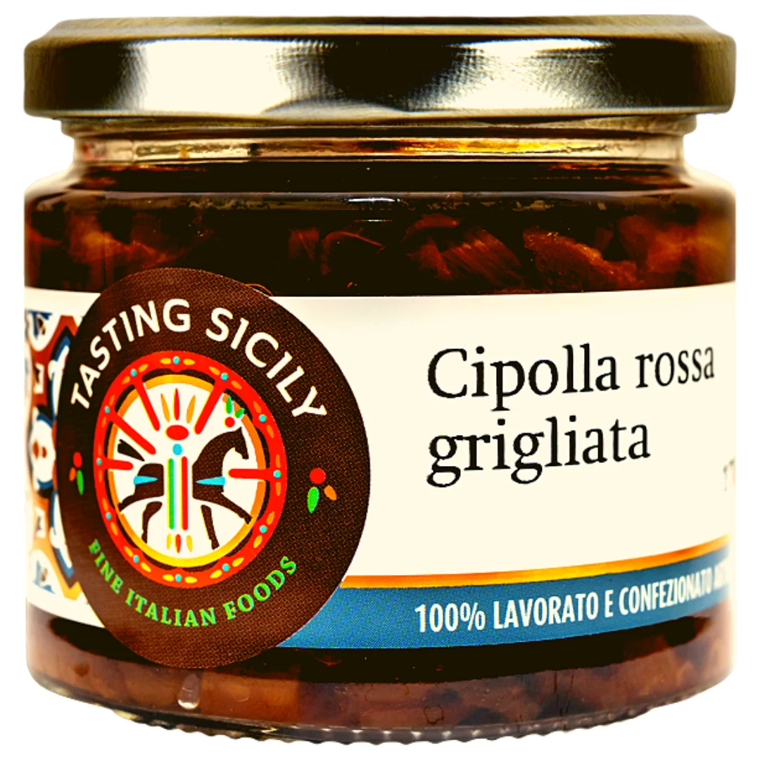 Best Quality Made in Italy Grilled Red Onion jar 170g ready to eat