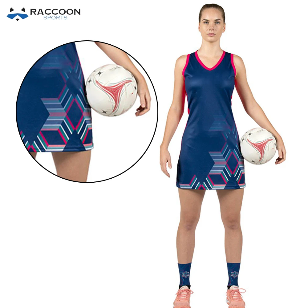Лучший поставщик униформы Netball дизайн на заказ командные спортивные женские от Raccoon Sports