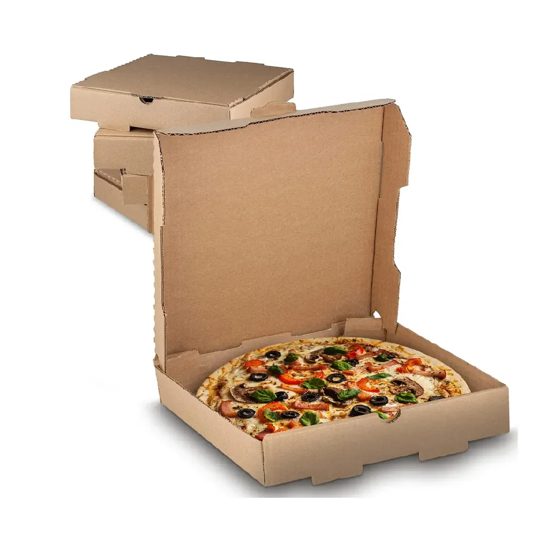 Good Price Matt Lamination Corrugated Cardboard Art Paper Boxes Recycled Materials Custom Logo Pizza Box Packaging