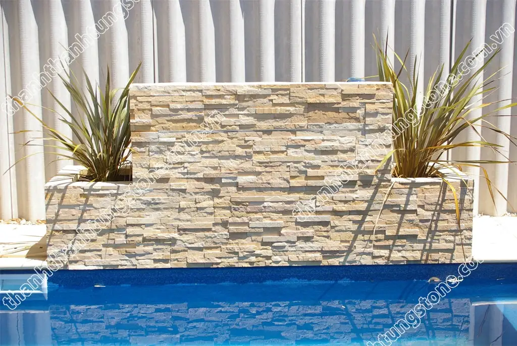 Best Seller Cream Yellow Marble Ledger Panel Wall Cladding Light Antique Vietnamsese Stone Thanh Thanh Tung High Quality