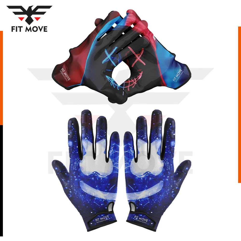 2022 Best price Grip Palm With Custom Logo American Best Quality Grip Custom Name Logo American Football Gloves OEM