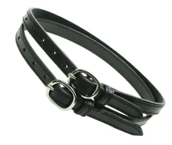 ENGLISH SPUR STRAPS MADE ON LEATHER OR PATENT WITH CRYSTAL FANCY BUCKLES AND KEEPERS