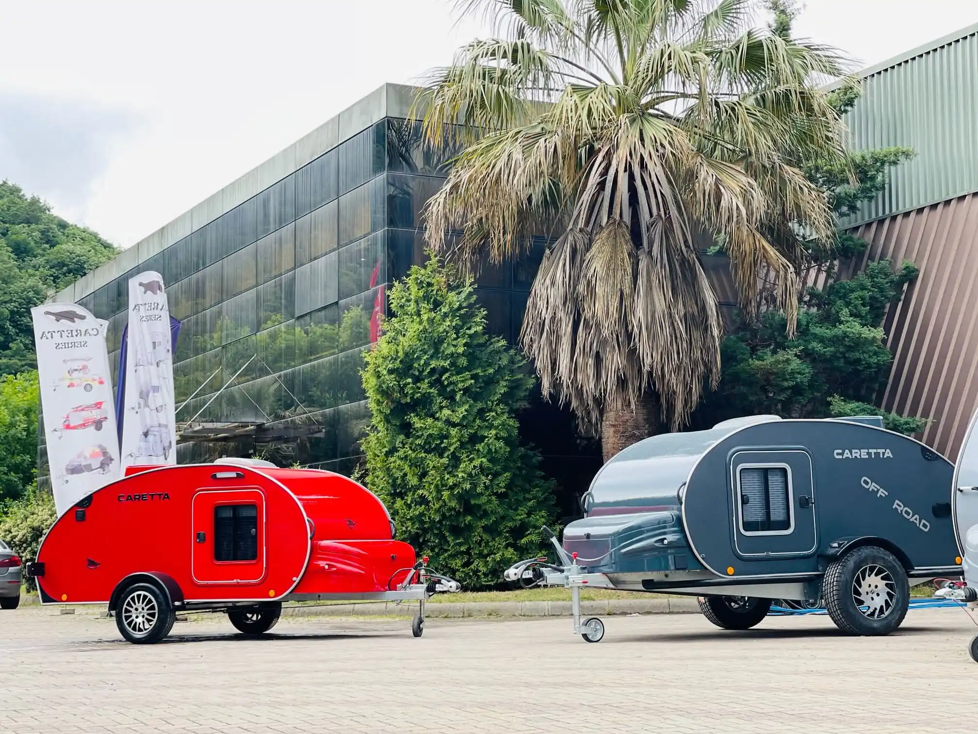 CARETTA 1500 TEARDROP TRAILERS CAMPER CARAVAN RED SPECIAL COLOUR EU STANDARD