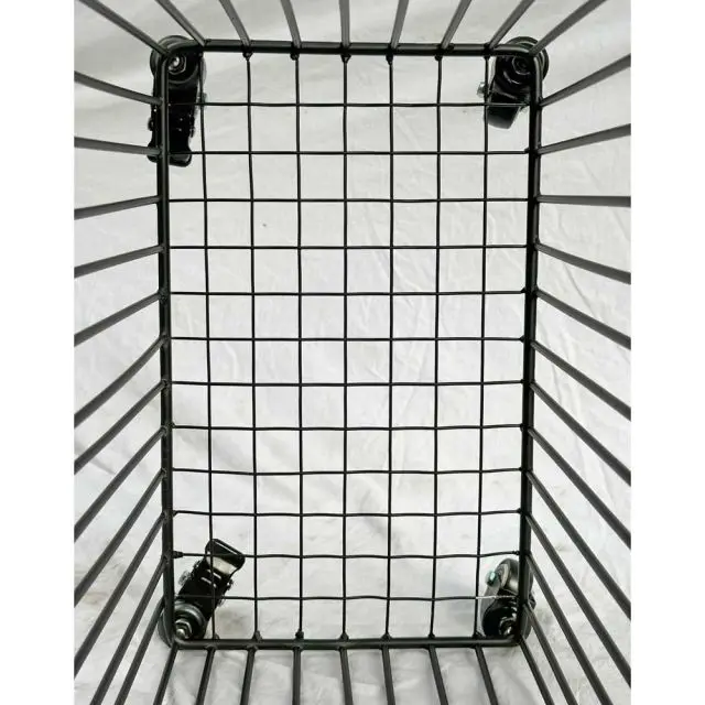 Powder Coated Iron Laundry Basket for Dirty Clothes with Wheels for home and hotel