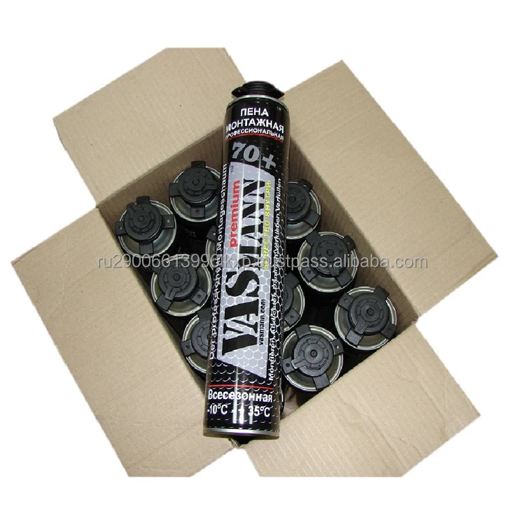 Polyurethane foam professional VASmann 65+ all-weather seams and cracks high adhesion concrete brick plaster wood plastic