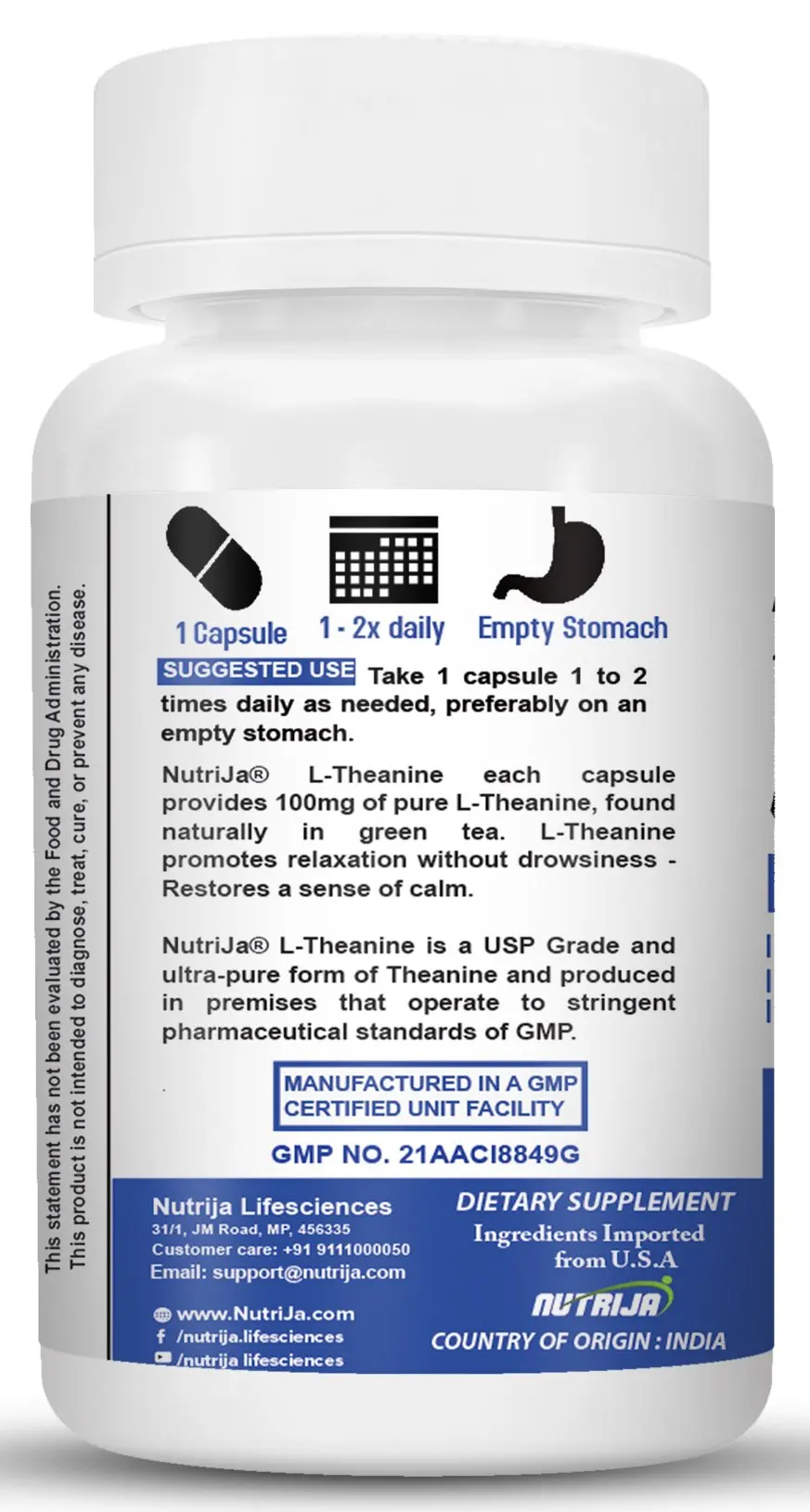 L-Theanine - 25 grams | 100% Pure Powder (USP Grade)