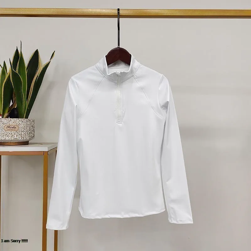 Custom Design Women Equestrian Clothing Base layer Underwear Four Way Stretch Horse Riding Baselayer Shirt Equestrian Show Shirt