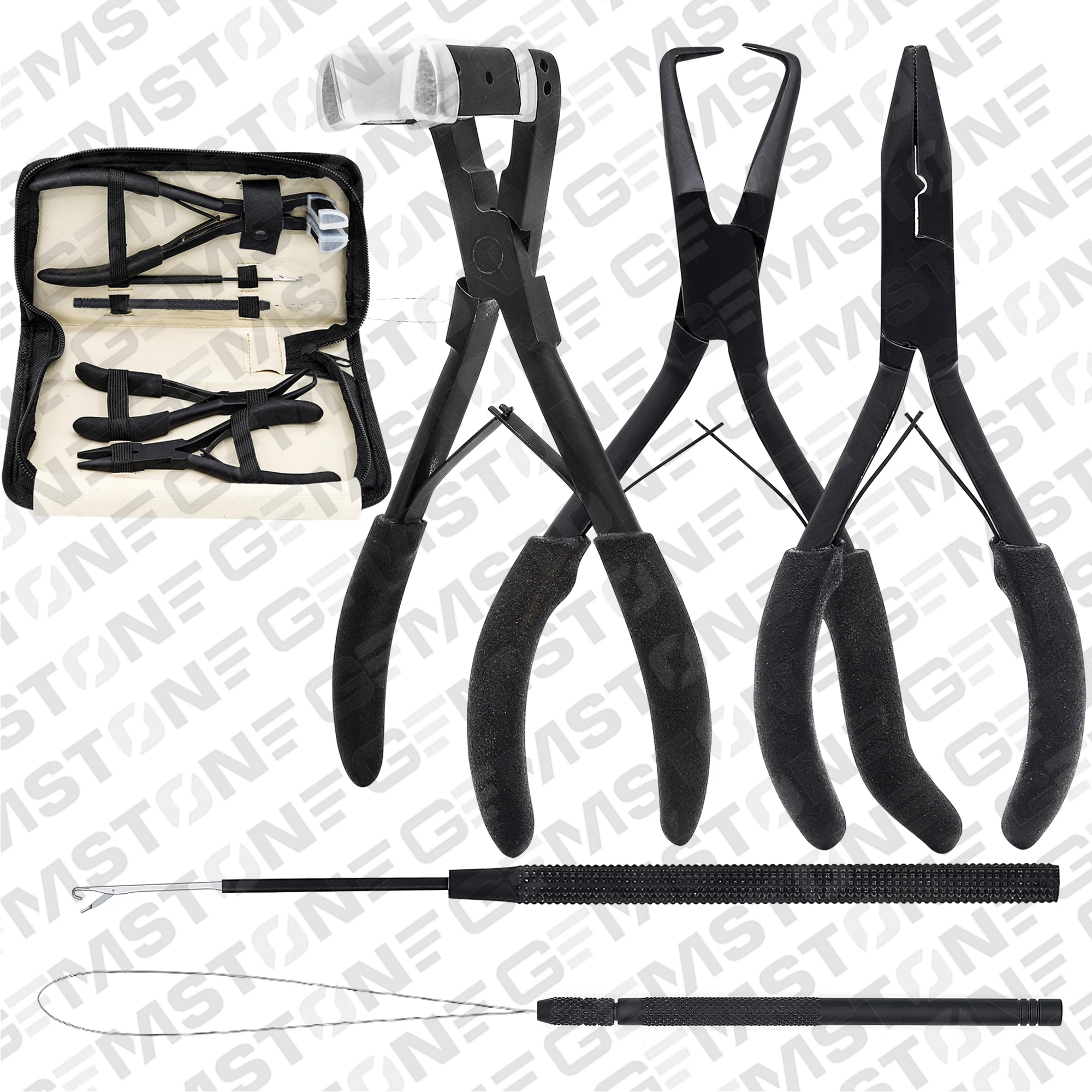 Профессиональные щипцы для наращивания волос из нержавеющей стали