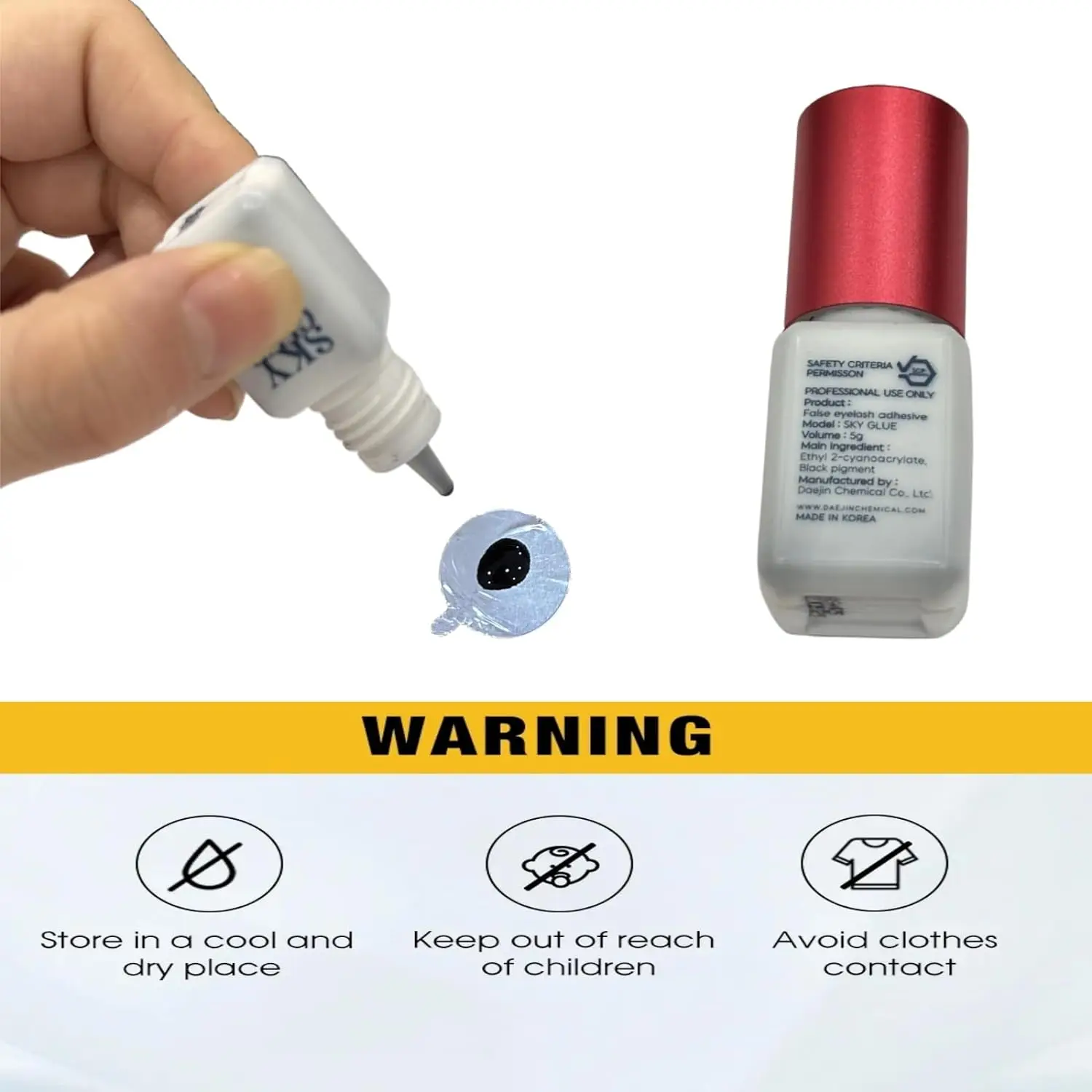 New Sky Glue New Package 5ML S+ type Faster Dry Time Long Retention JM Glue eyelash extension Lady Black adhesive Fastest