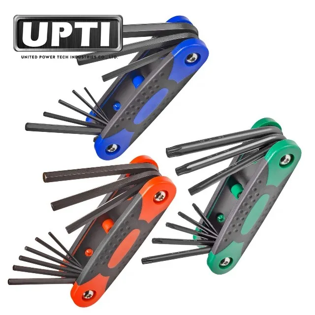 Сделано в Тайване, высококачественные профессиональные инструменты «сделай сам», 25 шт. дюймовых/метрических/звездообразных складных шестигранных ключей и звездообразных ключей