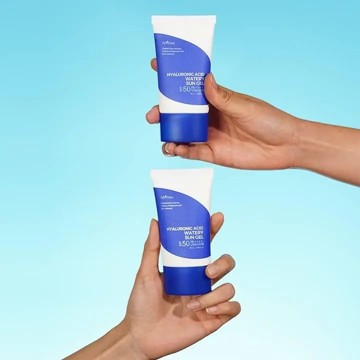 Натуральные ингредиенты SPF 50 подходящие для активного отдыха в помещении солнцезащитный крем кожи гиалуроновая кислота водянистый гель