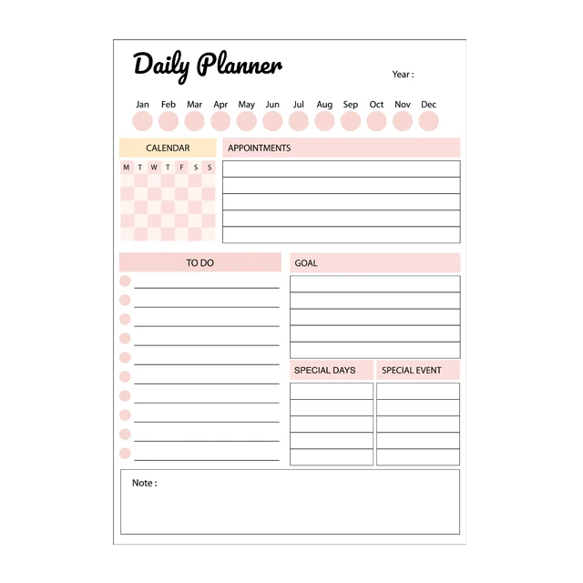 Dry Erase 2023 Daily Planner Organizer Model-1  Reusable Durable Polystyrene Material Holds The Surface With Static Electricity