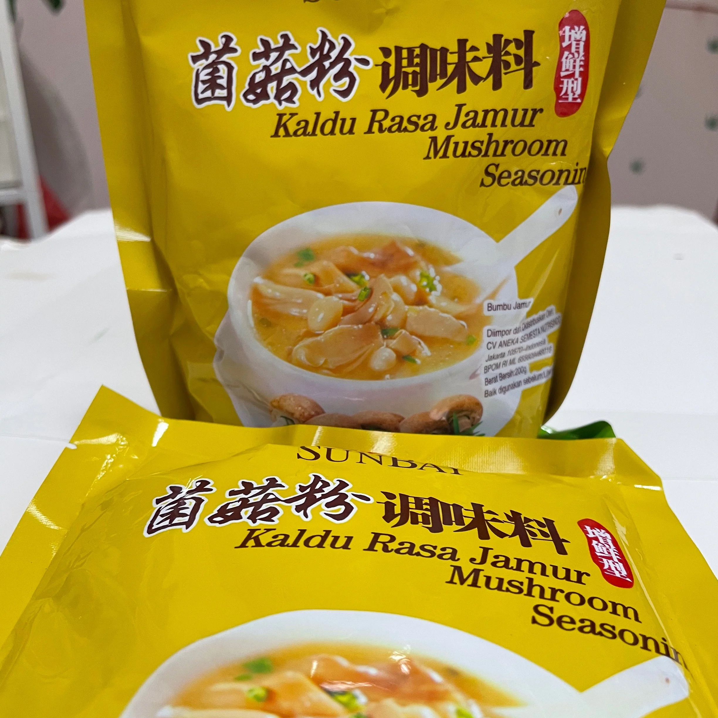 Good Price LIanhua Brand Plant-Based Seasoning Mushroom Powder With Sachets Packing For Health Cooking