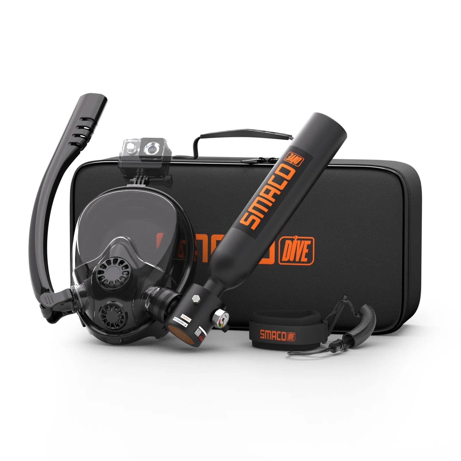 Diving Mini Tank 0.5l Scuba Tank Sub-Mask Fashion Hand Pump Lightweight Cylinder Oxygen Underwater Breath Equipment Set