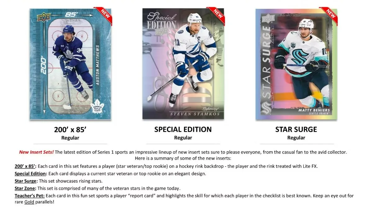 NEW 2023-24 Upper Deck Series 1 Hockey Blaster Box factory sealed in stock ready to ship worldwide doorstep delivery