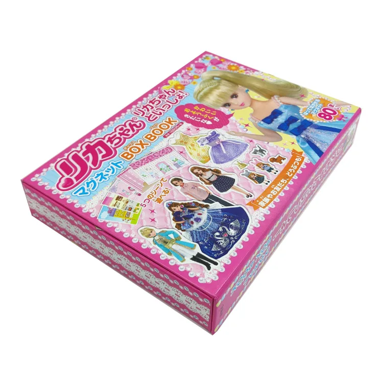 Custom Pattern Packaging Box With Handle Magnetic Flap Art Case Toy Box