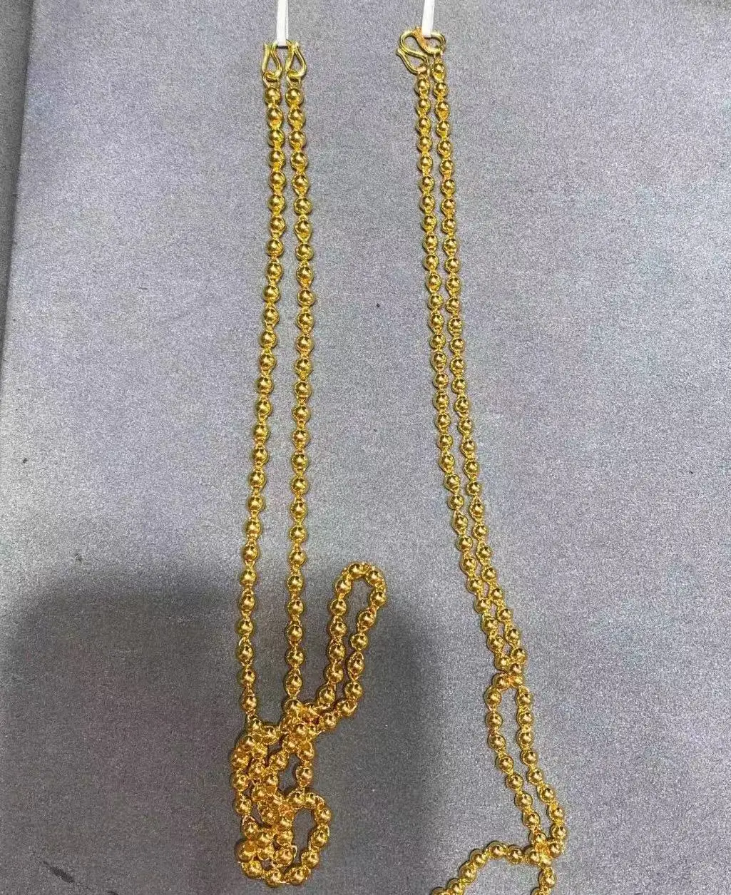 Different Luxury Style Designs Yellow Color 24K Pure Gold Chain Necklace