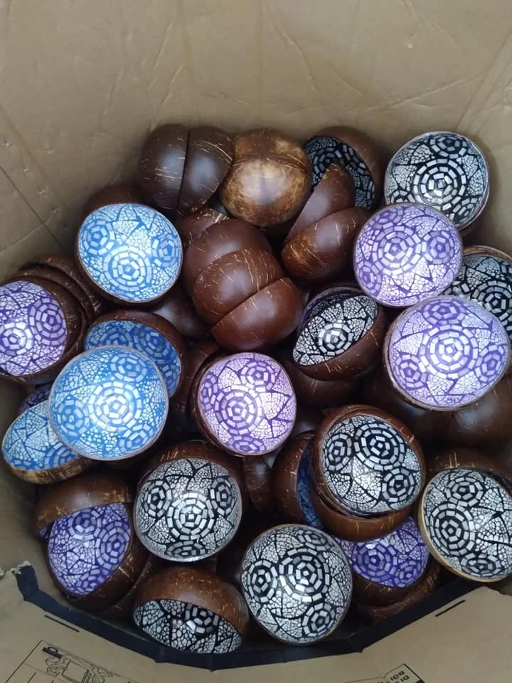 COCONUT SHELL HALF coconut for handicraft reusable  made entirely by hand coconut bowl