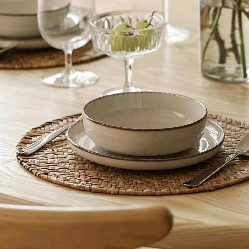 Vietnam Manufacturer Round Rattan Placemats Natural Hand Woven Rattan Placemat Table Decoration & Accessories