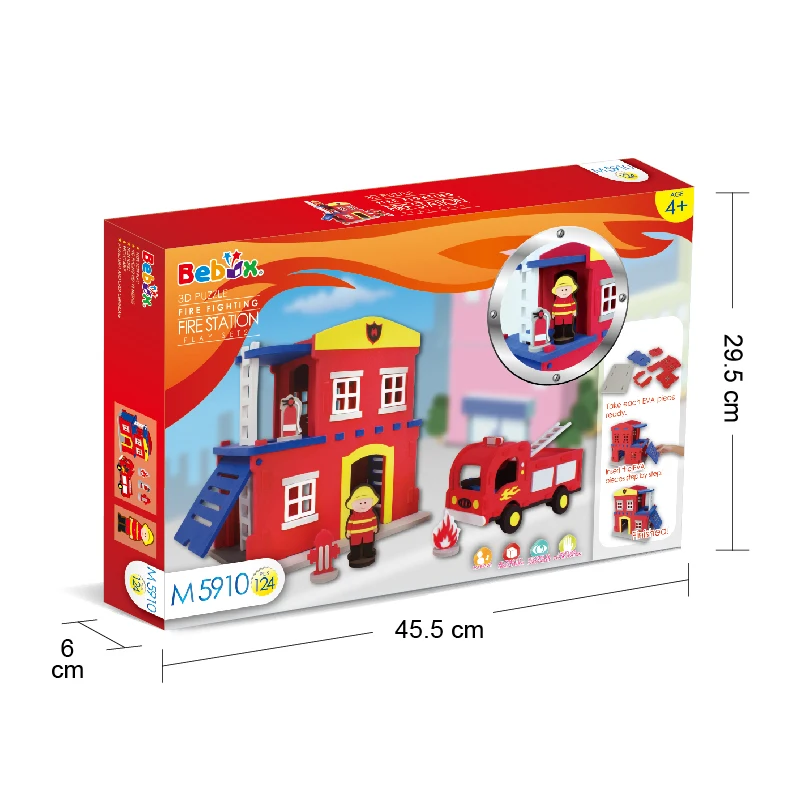 High quality 3D EVA soft foam puzzle diy building block