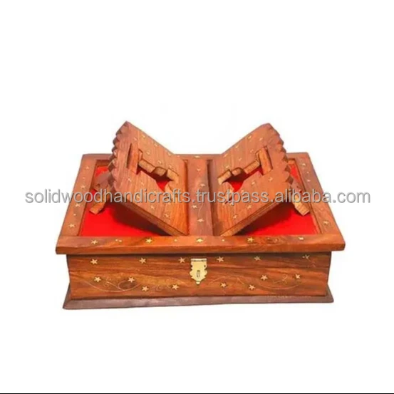 Good Quality Islamic Special Design Wood Carved Home Quran Reading Stand Ramadan Lectern Quran And Stand Quran Gift Eid Gift