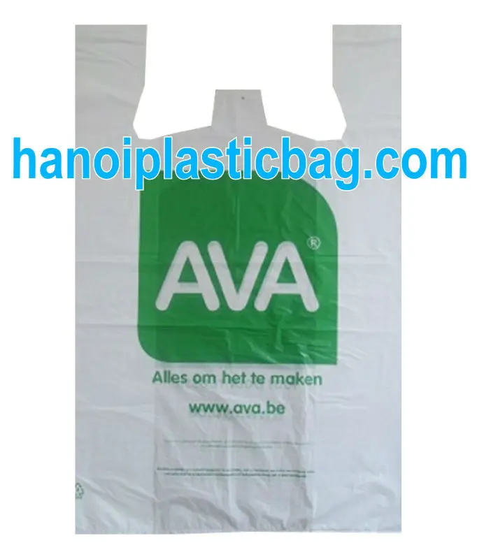 Recyclable plastic bags, Reusable t-shirt shopping bags, and wholesale t-shirt suppliers from Vietnam for retail shopping