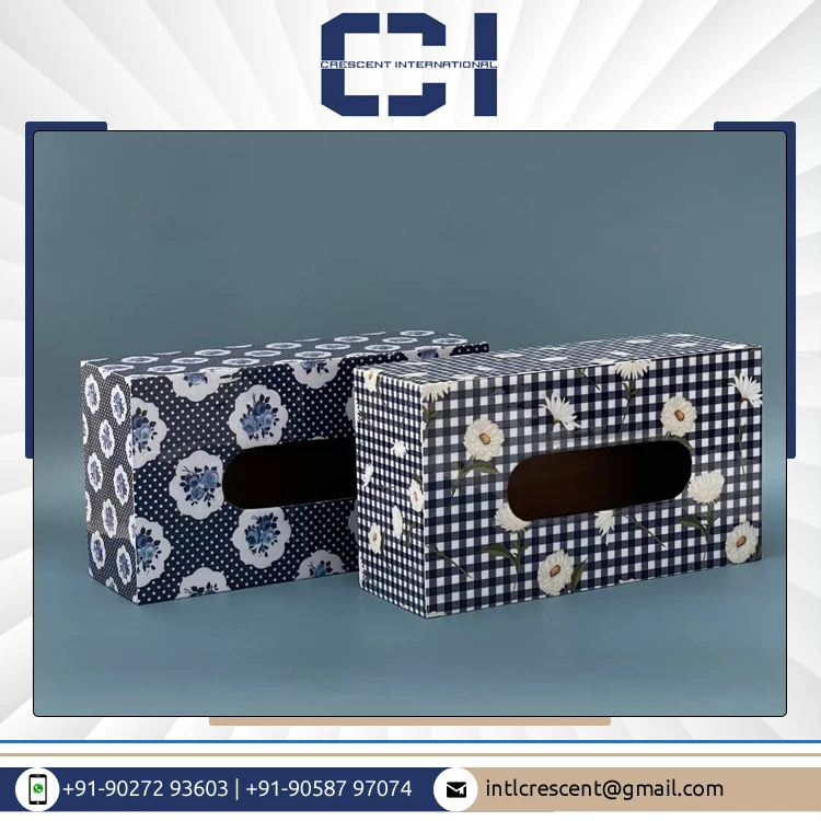 Direct Factory Supply New Design MDF Tissue Paper Holder Enamel and Napkin Holder Decorative Tableware for Bulk Buyers