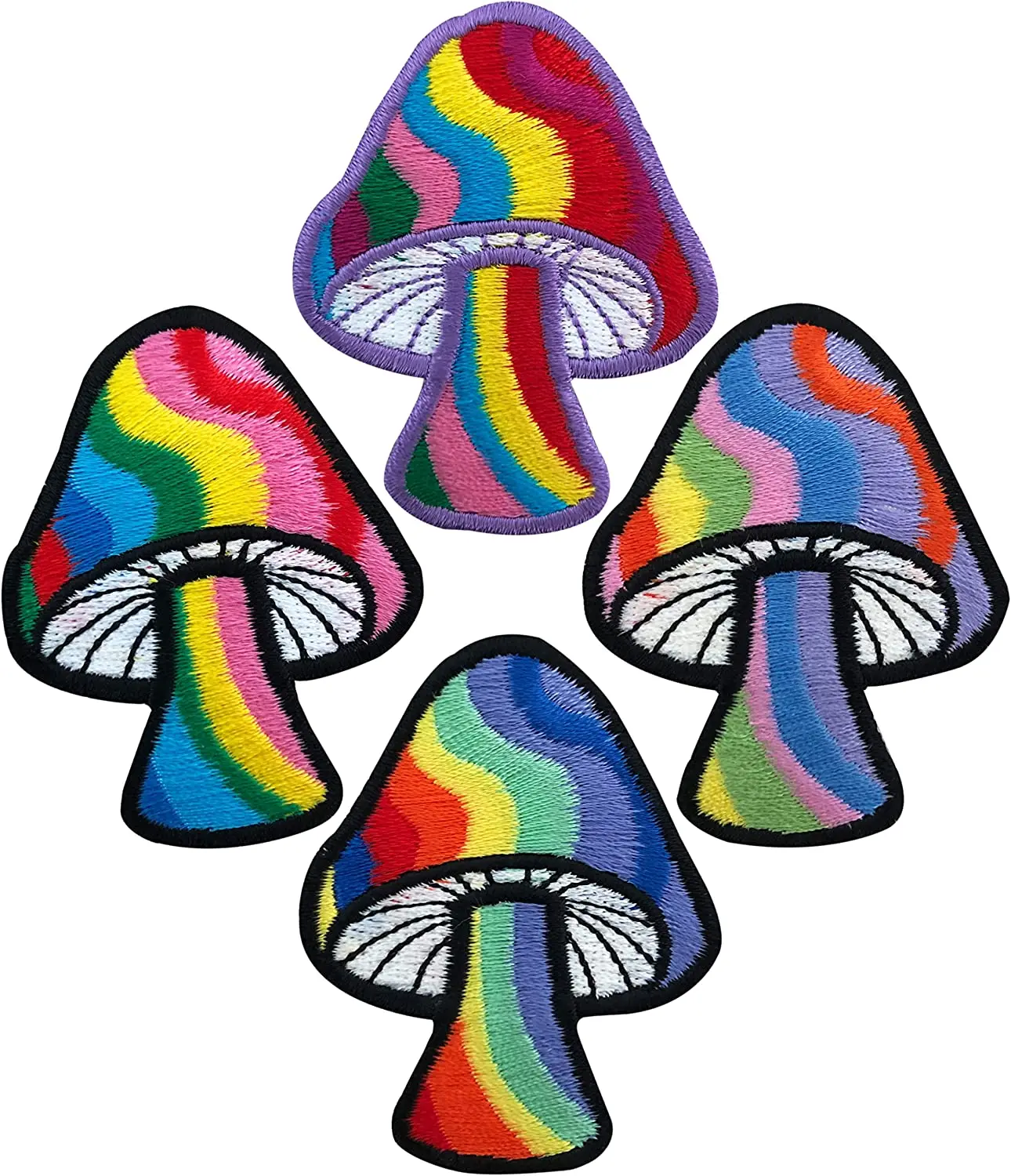 Mushroom Patches for Clothing - Mushroom Iron on Patches for Jacket - Hippie Patches for Jeans - Aesthetic Patches for Clothing