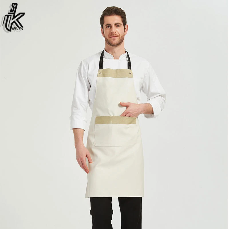 Хорошее качество однотонная кухонная форма шеф-повара фартук для ресторана