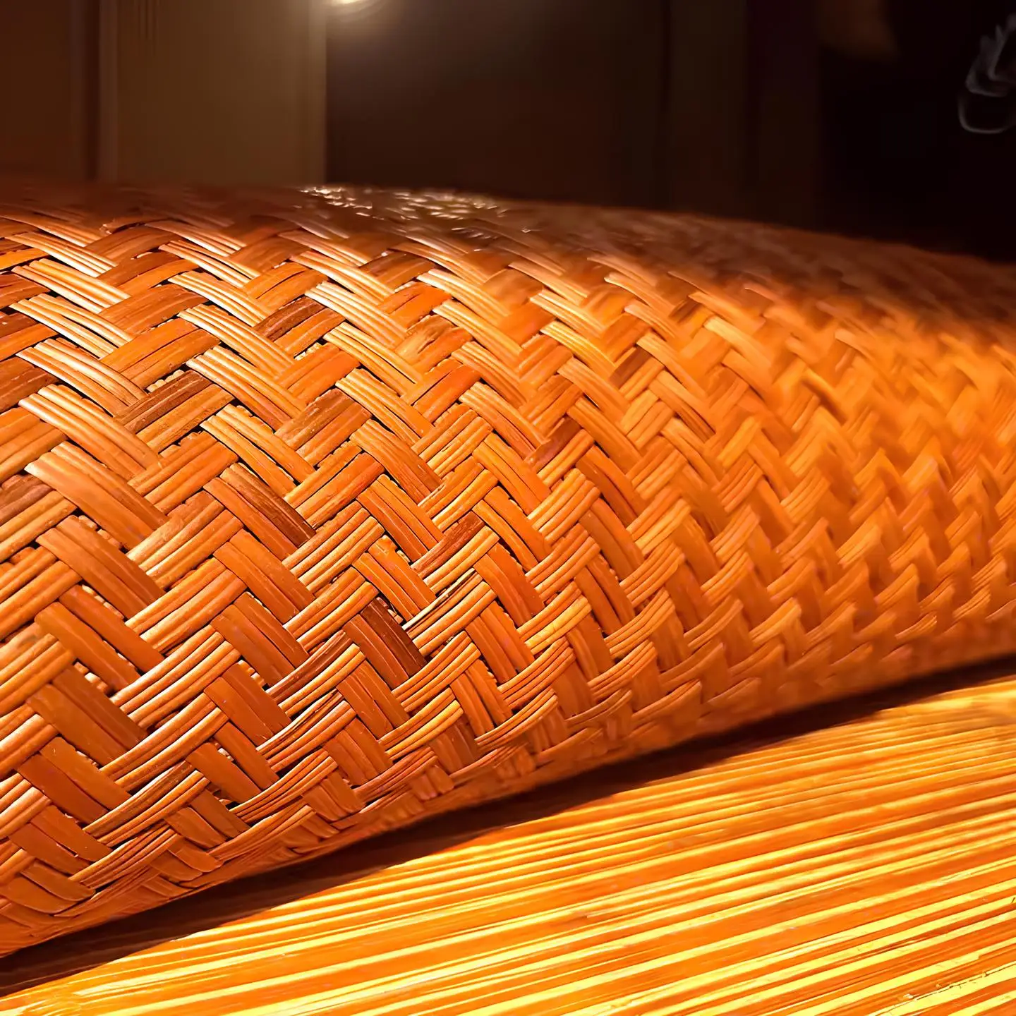 Premium Vietnam Handmade Grass Rattan Woven Fabric Mats Decorative Raw Materials Beautiful Whole Rolls for Home Decoration