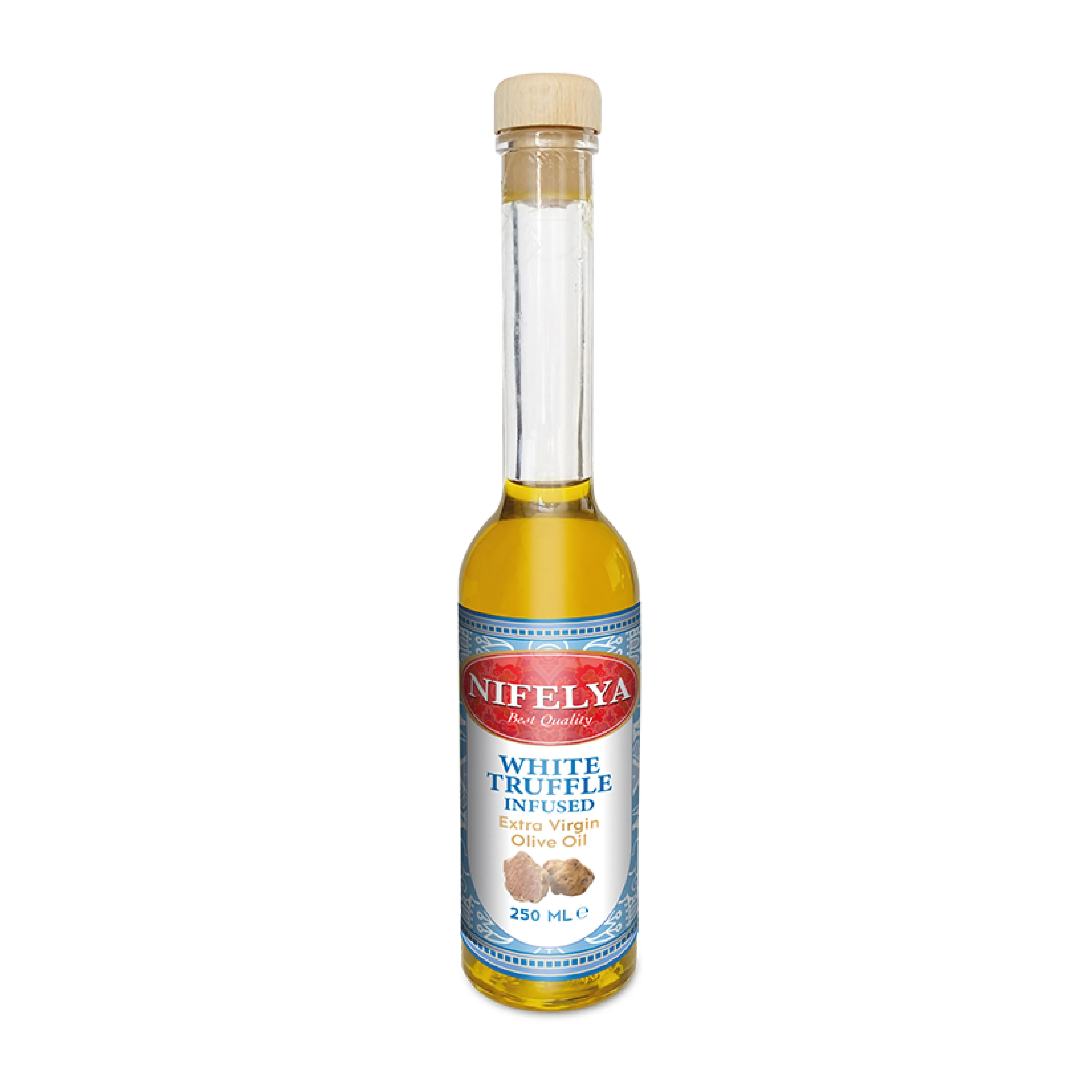 Extra Virgin Olive Oil White Truffle Flavoured with Best Taste Hot Seller Good Quality Yellow Gold Bottle Glass Seasoning Meal