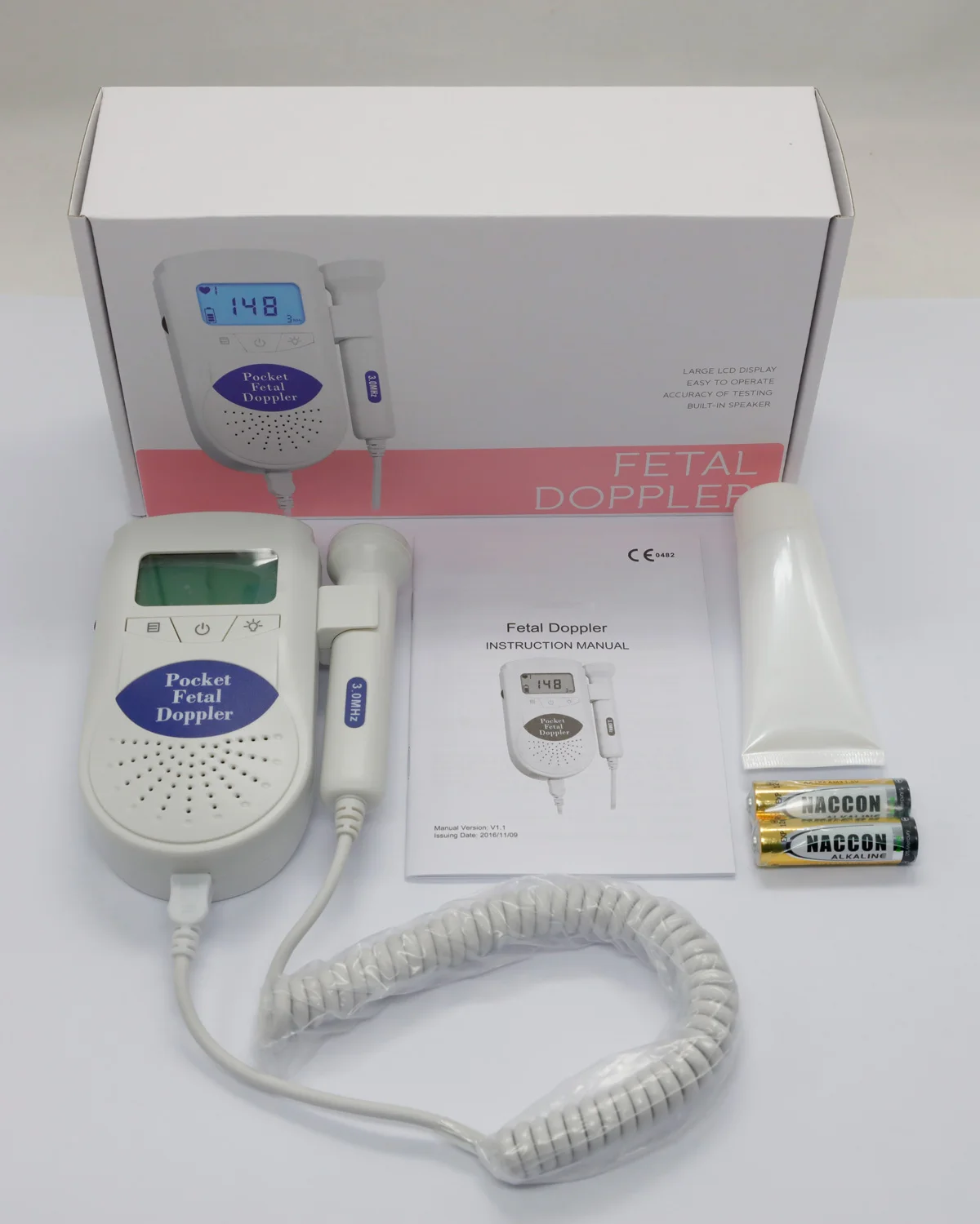 Cheapest Portable Baby Heart Monitor Doppler Fetal Fetal Doppler Machine for sale MSLJB04