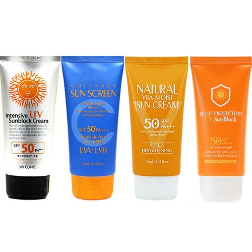 3 Вт, интенсивный УФ-крем от солнца Spf50 Pa +++ 70 мл (также для использования в базе для макияжа)