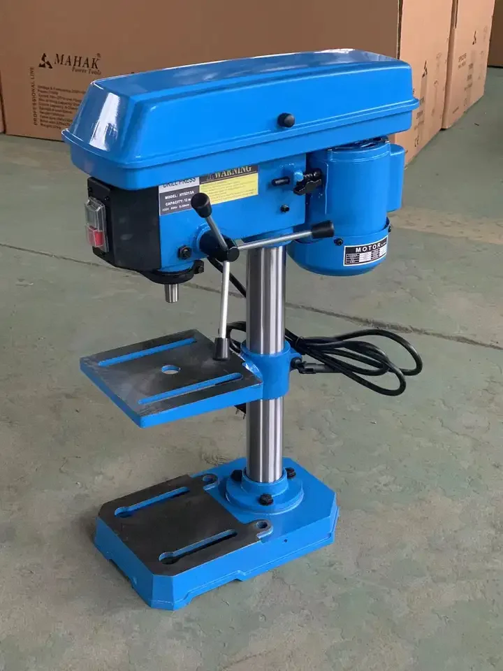 SP5213A mini metal 5 speed rotary table belt driven pillar light duty bench drill press machine with good performance