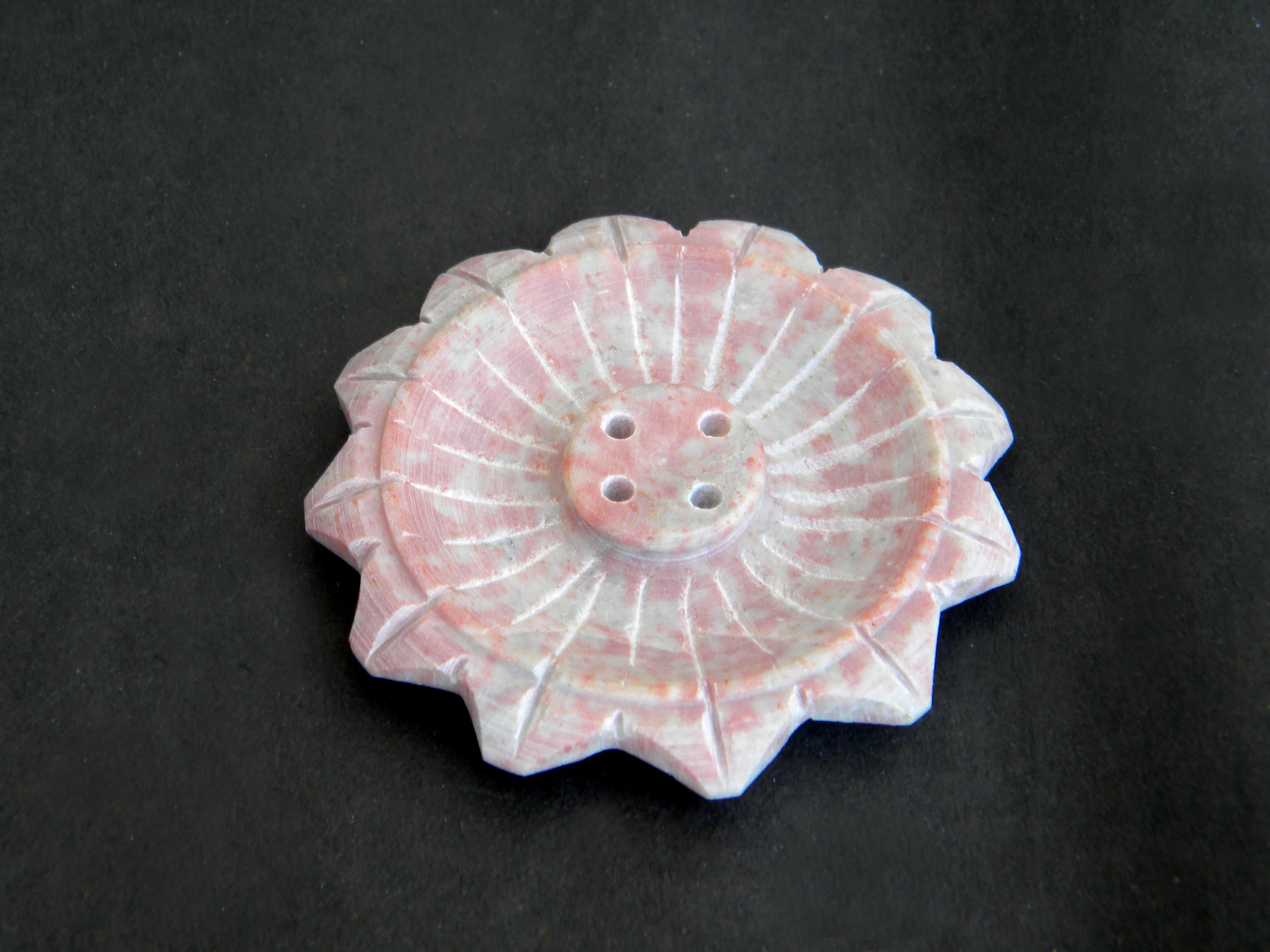 Indian Natural Stone Soapstone Hand made Round Incense Stand Incense Holder Incense Stick Holder Ash Catcher Resin Burner