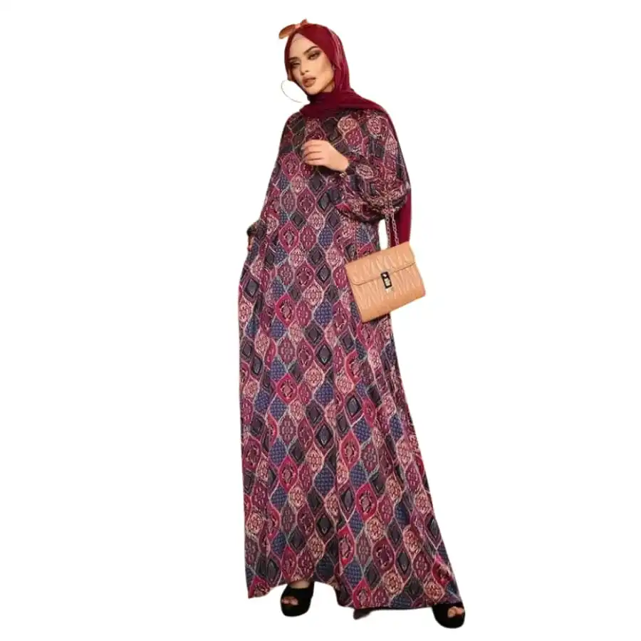 AVALOS Abayat Ethnic abaya with Silk crepe material best selling Original Made In Indonesia Muslim Wear