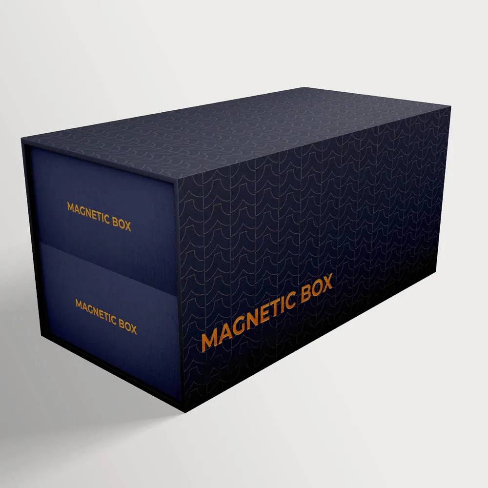 Lionwrapack Custom Printed Cardboard Rigid Hardbox Double Layer Magnet Box Packaging Luxury Folding Gift Boxes With Magnetic Lid