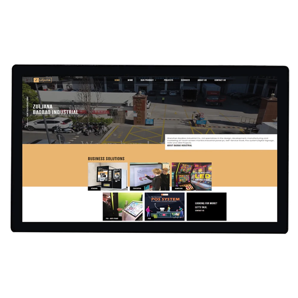 Waterproof Usb Lcd industrial 27 Inch touchscreen With Anti-Reflective Coating and Touchscreen Interface