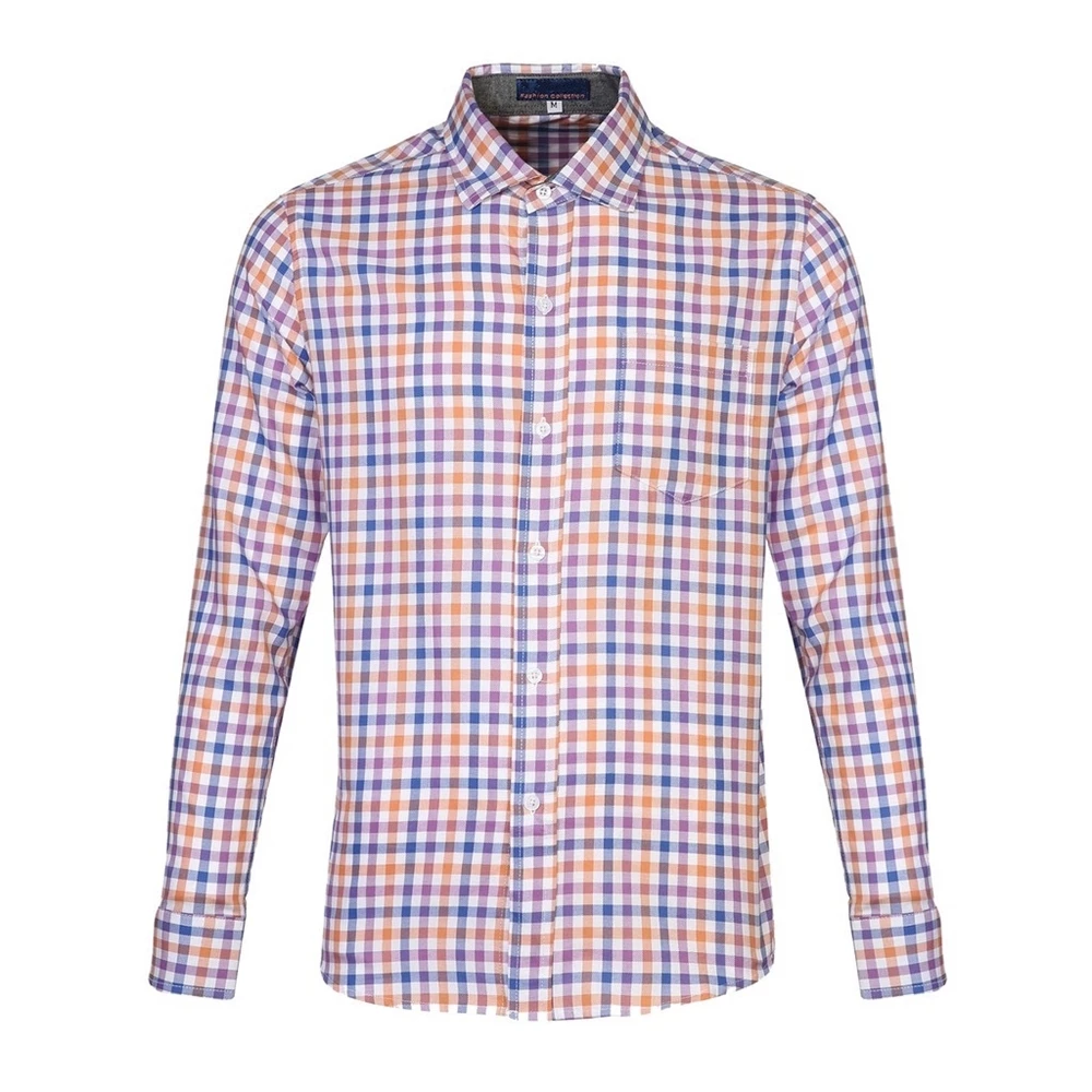 100% combed cotton shirt embroidery with long sleeve casual shirt for men and Manufacture of casual clothes from Vietnam