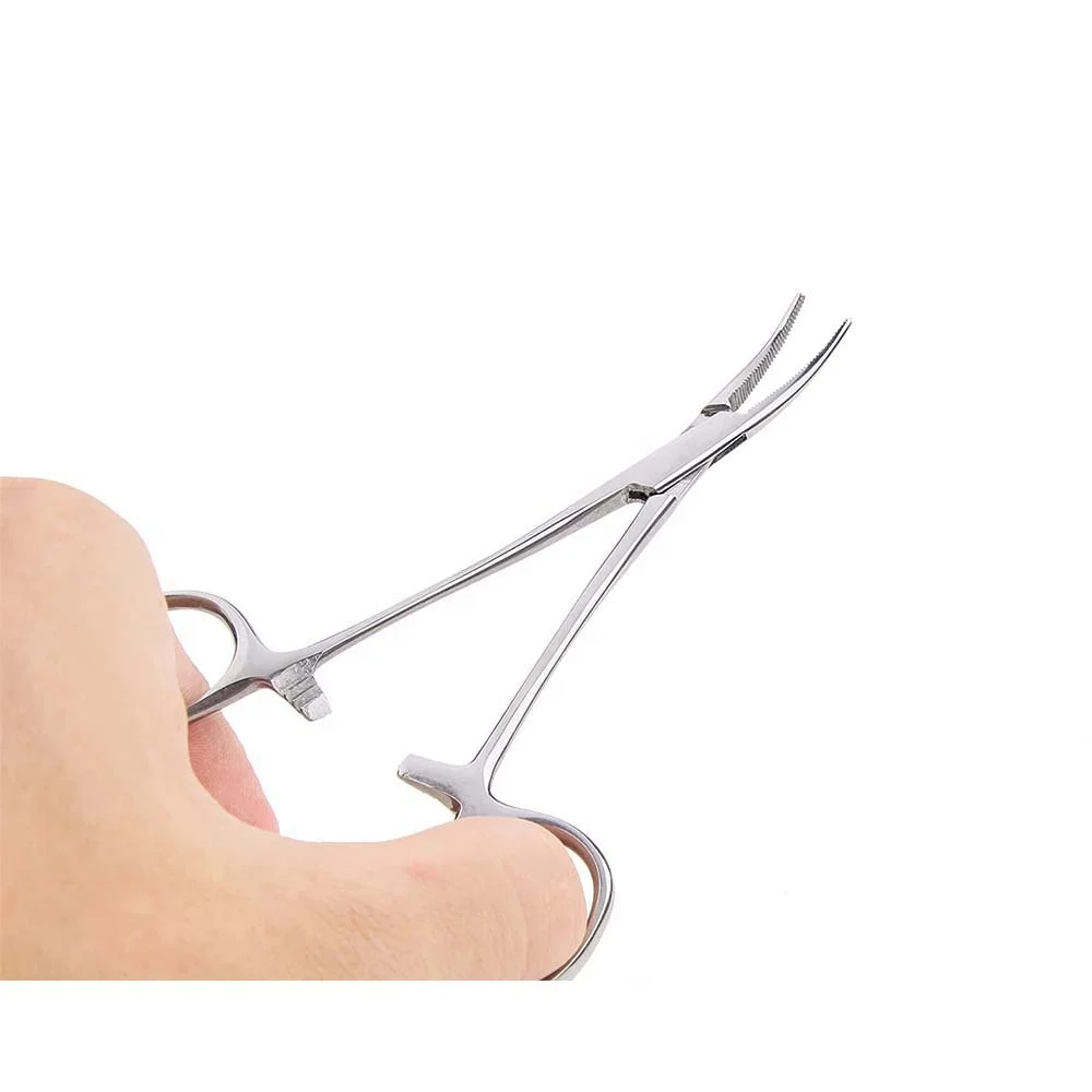 Hand Tool Hemostatic Forceps Pet Hair Clamp Fishing Locking Pliers Epilation Tools Curved Straight Tip