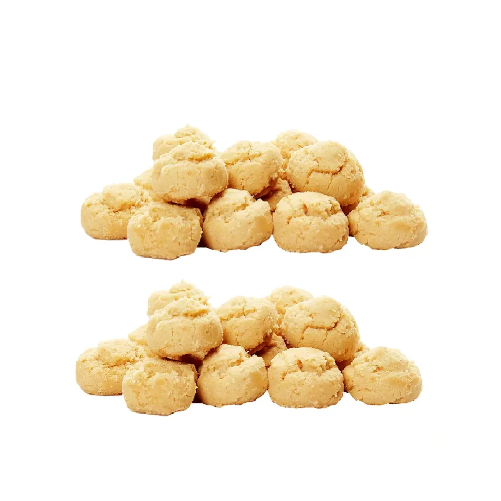 OEM Nutty Flavour Formed Cookies Salty Sweet Soft Eggless Low Sugar Ah Ma Almond Biscuits with Tin Bottle Packaging